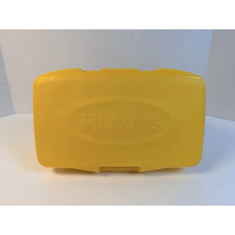 VTG Huggies Finding Nemo Reusable Wipes Container Empty Yellow RARE HTF